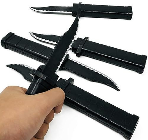 CXAFQ Verschwinden Dolch Messer, Kunststoff Klinge Spielzeug Dolch Gefälschtes Messer Zaubertricks Prop für Kinder Erwachsene, Trickspielzeug Zaubershows