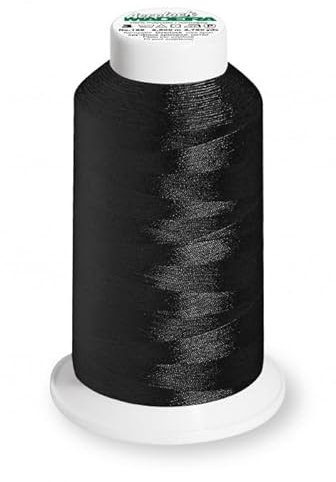 Madeira Aerolock 125 – Overlockgarn 2500 m Polyester | hohe Strapazierfähigkeit | 33 Farben erhältlich | Ideal für Nähmaschinen, Overlock-Overlocks und Coverlock (8000 Schwarz)