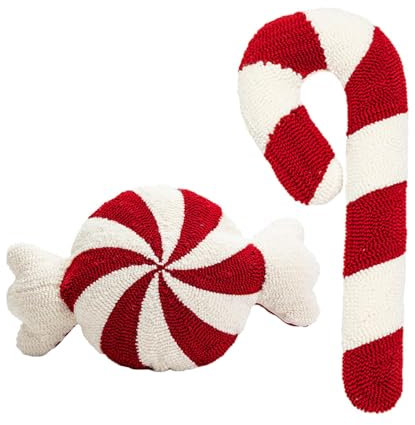 Bitong Zuckerstangen Plüsch, Weihnachtskissen Candy Kissen Dekokissen, Christmas Candy Pillow, Weihnachten Pfefferminze Zuckerstange Kissen, Dekokissen Zierkissen, Weihnachtsdekorationen