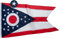 FLAGPARK Ohio Staatsflagge, 90 x 152 cm, strapazierfähig, Ohio-Flagge, Stickerei für den Außenbereich, Banner mit 2 Messingösen