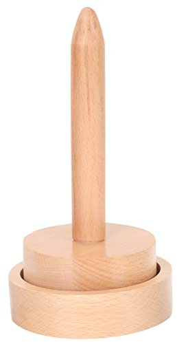 STOBOK holzwachs garnhalter wackeln Leere Garnrollen Fadenständer Garn zum Häkeln Robuster Spulenhalter aus Holz Fadenhalter-Organizer gestickt Werkzeug Kabel Halterung Lagerregal hölzern