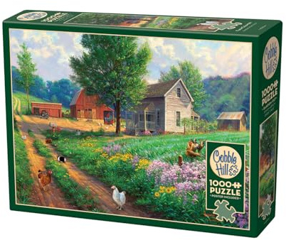 Cobble Hill 3840004 Bauernhof, 1000 Teile Puzzle inkl. Puzzleposter für Erwachsene und Kinder ab 12 Jahren, Landschaftspuzzle, Natur, Farm