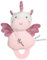 GIPSY TOYS – DOUDOU DE DENTITION LICORNE – GAMME « BAMBOO » - 17 CM S/CARTE – ROSE– 1ER AGE