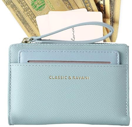 shjxi Short Zipper Wallet Lanyard | Compact Money Wallet Lanyard | Large Capacity Card Wallet Zipper | Coin Storage Short Wallet Lightweight Short Zipper Wallet Compact Wallet with Zipper and Lanyard