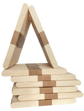 400 Stück eisstiele holz,holzstäbchen DIY Handwerk,holzstäbchen zum basteln, holzstäbchen zum basteln,holzstäbe für Kultivieren Sie architektonisches Denken holzspatel,L114mm