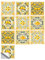 20 PCS Fliesenaufkleber,Moderne minimalistische,gelbe Zitrone,Wandpaneele Selbstklebend PVC Fliesenaufkleber Bad Wasserdicht Fliesen Leicht Zu Schrubben Fliesensticker,15x15cm