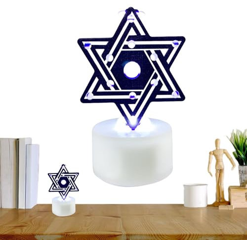 Genérico Hanukkah Tea Lights Candles, Hanukkah Decorations LED Lights, Battery Operated LED Flameless Candles, Hanukkah Flameless Candles, Candles Decorations Centerpieces For Home