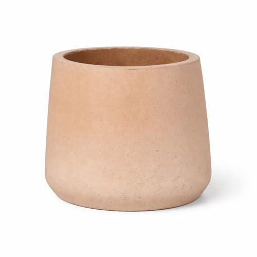 Finestgreen Patt Pflanzgefäß Terrakotta M | Blumentopf für Innen- und Außenbereich, Frostfest, UV-Beständig, wasserdicht | Blumenkübel Betonoptik