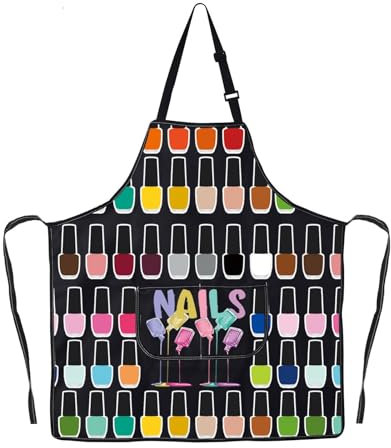JNIAP Nail Tech Aprons For Women Nail Artist Apron Nail Manicurist Apron Nail Boss Apron Nail Salon Aprons Nail Lover Gifts, Nails Oil Ap, Large