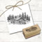 Dekolando Motivstempel Einsames Holzhaus im Wald - Stempel Holzstempel Cottage Natur Haus - Abdruck 68 x 38 mm