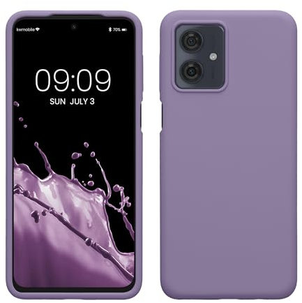 kwmobile Cover per Motorola Moto G54 5G Custodia - Back Case per Smartphone in Silicone TPU - Protezione Gommata - lavanda lilla