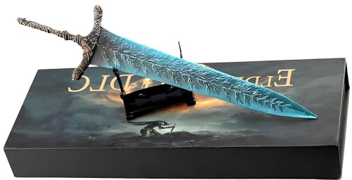 MIAOWR Eldenring Dark Moon Greatsword Model Darkmoon Großschwert Dekorationen Vollmetallmaterial Länge 30Cm Sammlerstücke Für Spieleliebhaber