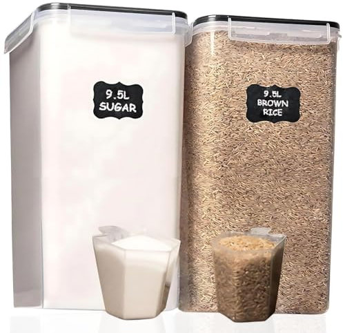 GRANZ Airtight Food Storage Container | Food Storage Container with lid | Kitchen storage & Food Container Set | Cereal & Dry Food Storage Containers for Sugar,Flour etc., (GRZ-FS2 9.5 LTR)