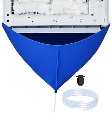 Kit De Limpieza De Aire Acondicionado Dividido, Cubierta De Limpieza De Aire Acondicionado, 30 X 16,5 X 1,5 Cm, PVC, Con Tubo De Agua Transparente De 2 Metros, Impermeable Y Resistente Al Polvo