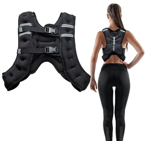 2.5/5/10/12/15kg Weight Vest for Men Women, Body Weight Vests for Training Workout, Running, Jogging, Cardio, Walking, Weighted Vest Workout Equipment for Strength Training (Black, 15KG/33LBS)
