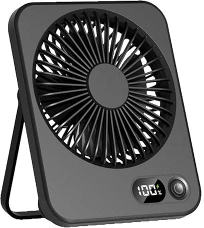 Jsdoin Mini Ventilador Portatil, Ventilador USB Silencioso Recargable, Ventilador de Pequeño Plegable Batería 1200mAh Potente para Coche, Dormitorio, Oficina, Camping