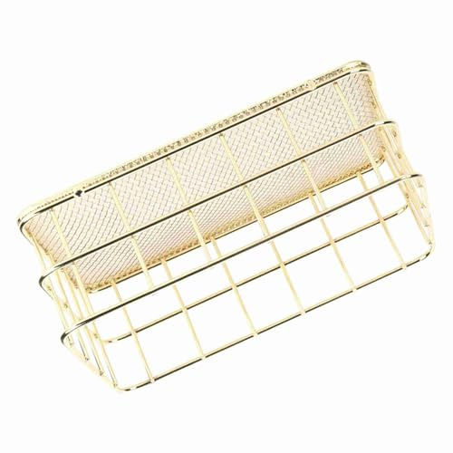 Pretfy Golden Iron Mesh Premium Accessoire Home Organizer Lieferungen Multifunktionaler Korb Desktop -Speicher - Optimiert für Maximale Effizienz (#2)