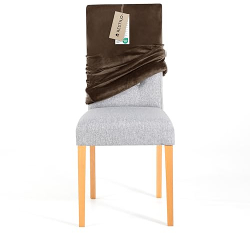 RESTILO Stuhlhusse Stretch in Universalgröße, Abnehmbare Waschbare Stuhlbezug Esszimmerstuhl, Elastischer Stuhl Überzug Schutz für Esszimmer, Restaurant Hotel Bankett Hochzeit Party, Sento Braun