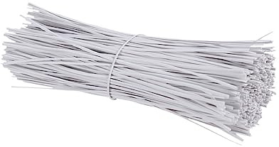 SEWACC 1000 pezzi Fascette in Ferro Rivestito Plastica Bianche Riutilizzabili per Organizzazione Giardinaggio