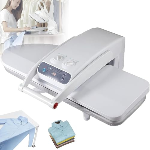 Gvqng Steam Ironing Press, 1400W Heavy-Duty Commercial Steam Press, Professional Large Steam Iron, Large Plate for Bed Sheets, Pillowslips, Napkins & More,White,No stand