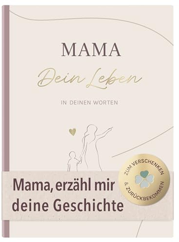 mintkind® Erzähl mal Mama - Erinnerungsbuch Dein Leben in deinen Worten - Ausfüllbuch für Mütter Geschenk zum Geburtstag Weihnachten persönliches Andenken mit Fragen und Fotos 112 Seiten Hardcover