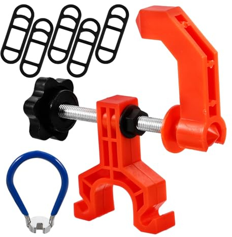 TOGEVAL Fahrrad Zentrierständer mit Speichenschlüssel Einstellbarer Fahrradmontageständer für Präzise Radjustierung Inkl Geeignet für Reparatur und Wartung von Mountainbikes und