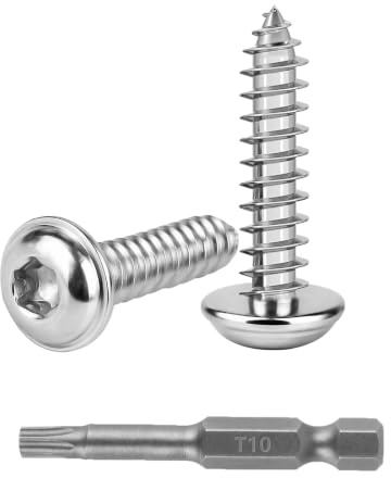 LiangSanXin 150 Vis Torx M3x20 Inox, Tête Ronde, Autotaraudeuses, T10 | Vis autotaraudeuses Torx en acier inoxydable M3x20, tête bombée ronde. Idéales pour bois et mécanique. Foret T10 inclus.