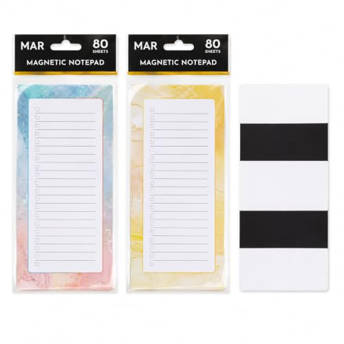 MAR Magnetic Shopping List Pad for Fridge 80 Sheets Notepad To Do Memo List | Magnetic notepad, 80 sheets. Shopping list, to-do & memo pad for fridge, home & office. 2 designs.