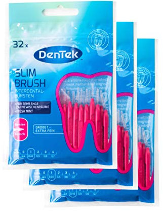 3x Interdental-Bürsten-32 Stk extra fein DenTek 2-3 mm - Slim Brush Vorteilspackung