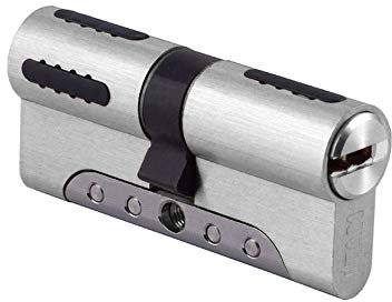 IFAM Schließzylinder WX1000 35x35 Nickel, Außentürzylinder, Profil-Zylinder Hohe Sicherheit, Europäisches Profil, zylinderschloss, Bruchschutz, Bohrschutz, Bump-Schutz, Inklusive 5 Schlüssel