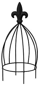 Garden Pride Plant Pot Topiary - Plastic Coated in Black - Available in 2 designs (Knight Design)