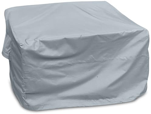 Kingsbridge Garden Bench Cover 2/3 Seater Heavy Duty Fabric, Double Stitching, Waterproof, Anti UV, Breathable, Rip Proof, Grey, LxWxH 135 x 69 x 65/89cm 2 SEAT