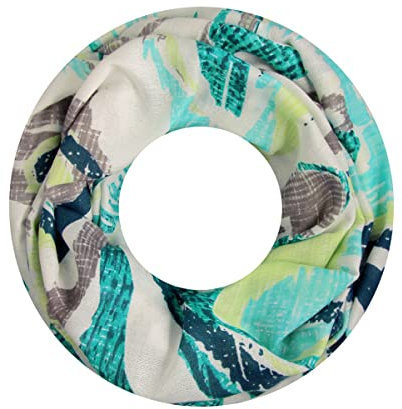 Majea Damen Loop Schal Schlauchschal Halstuch (880021) (blau 18)