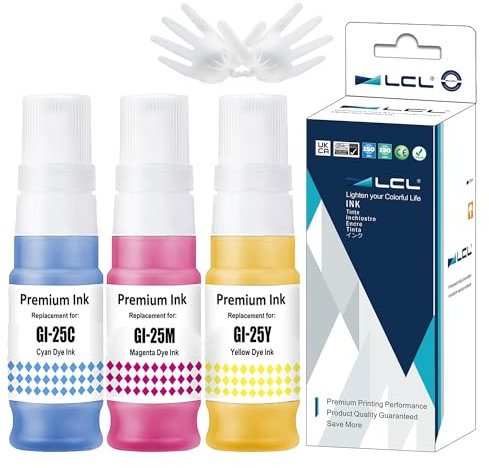 LCL GI50 GI-50 Tinte Kompatibel für Canon 50 GI-50 GI50 Tintenbehälte Multipack Kompatibel für Canon Pixma GM2050 GM4050 G5050 G6050 G7050 (8 Packs, 2Schwarz 2Cyan 2Gelb 2Magenta)