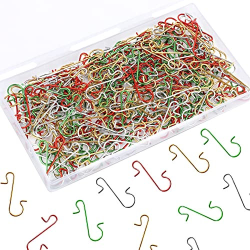 SEPGLITTER 240 Stück Weihnachtsschmuck-Haken, Metalldrahthaken, S-förmige Kleiderbügel mit Aufbewahrungsbox zum Aufhängen von Weihnachtsbaumdekoration, Weihnachtskugel, Christbaumkugel-Haken