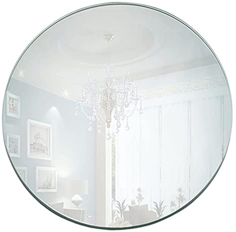 Kripyery Vassoio rotondo a specchio, argento, vetro, acrilico, glam, decorativo, matrimonio, baby shower, Natale