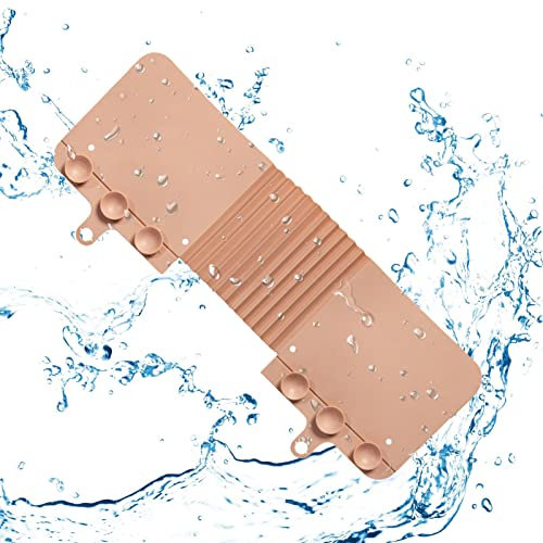 Yeeda Spritzwasserschutz für Waschbecken | Kücheninsel Spüle Wasserschutz Wasserhahn Spritzfänger - Klappbarer Spülenschutz hinter den Spülen mit stabilen Saugnäpfen