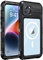 seacosmo Funda Impermeable Papa iPhone 14 6.1 Pulgadas, Funda Metal Magnética Compatible con MagSafe, Protección Grado Militar, IP68 a Prueba de Agua, Anti-Golpes, Anti-Arañazos, Anti-Polvo, Negro