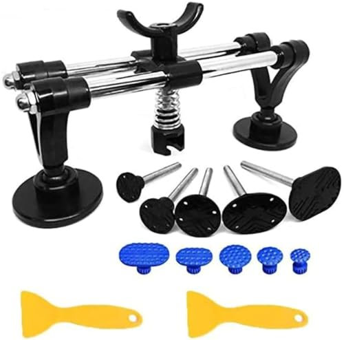 SANON Kit Riparazione Ammaccature Auto, Ventosa Carrozzeria, Kit di Riparazione Fai da Te con estrattore Ponte, Tirabolli per Carrozzeria, per Rimuovere Ammaccature e Grandine