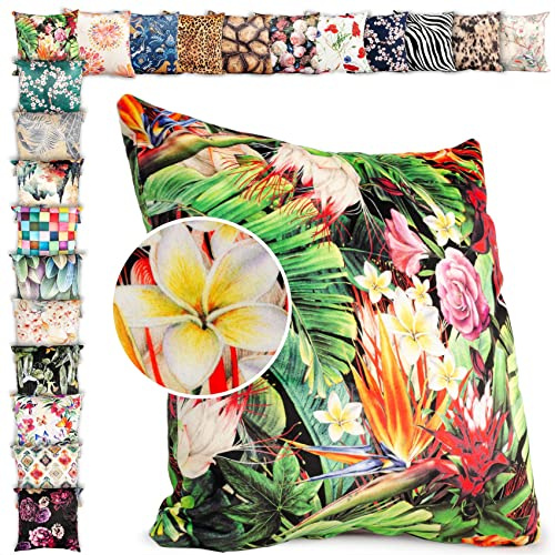 ANRO Kissenbezug Kissenhülle Kissen Deko-Kissen Sofa Kissen Couch Kissen Exotic 50x50cm ohne Füllung