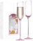 NUTRIUPS Flûtes à champagne roses pour prosecco, faites à la main, verres en cristal transparent, cadeau pour anniversaire de mariage