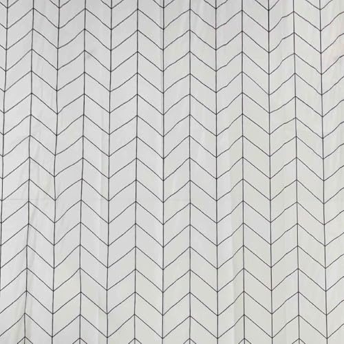 Gedy Tenda Doccia in Peva Texture Spiga, Materiale Ecologico Inodore Impermeabile, Dimensioni L 120 x H 200 cm 8 Anelli Inclusi, Tenda Vasca da Bagno che Non Aderisce al Corpo, Lavabile a Mano