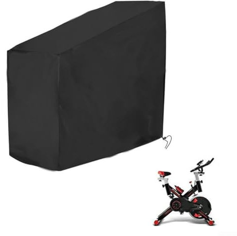 HEBEOT Heimtrainer Abdeckung Wasserdichte Abdeckung Fahrradabdeckung Schutzhülle für Outdoor Radfahren Staubschutz Heimtrainer Abdeckung 210D Oxford Tuch mit Aufbewahrungstasche 123 * 58 * 113/142 cm