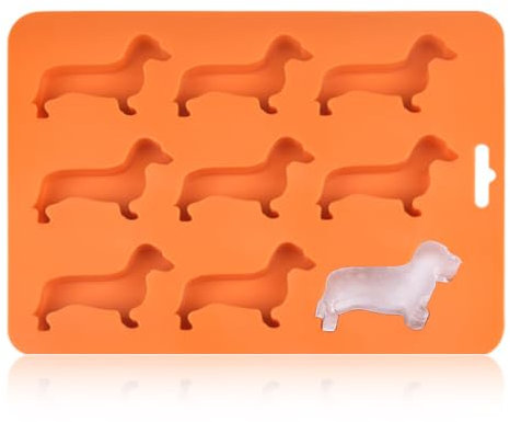 IKOPFLN Eiswürfelform, Eiswürfelschale süße Dackel, 1 Stück