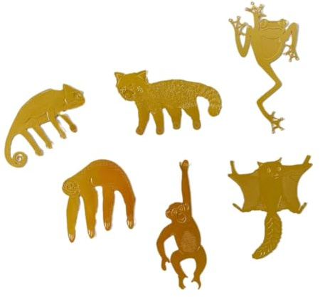 Bosiyrggrl 6Pcs Potted Plant Animal Decoration Simulation of Animals Metal Sculpture Ornaments Garden Garden Pots Decorations