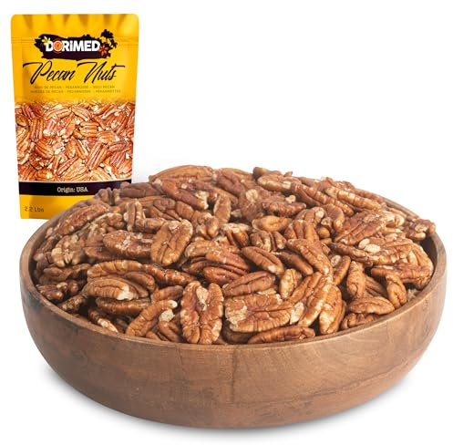 Nueces Pecanas sin Cáscara |1 Kg de Nueces Pecanas de Origen Natural | Sin Sal | Crudas | No tostadas | Fruto Seco | Veganos y Vegetarianos