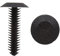 sourcing map 100 Pcs Porte Noire Garniture voiture Carte support en plastique 8mm x Clips clou 7mm Trou
