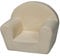 Velinda Kindersessel Mini-Sessel Kinderstuhl Relaxsessel Kuschelsessel Softsessel (Farbe: cremefarben)