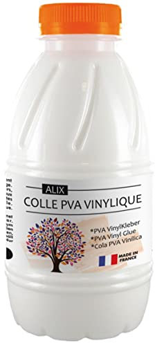 ALIX – Colle PVA Vinylique Blanche 500g - Idéal Travaux Manuels et Loisirs Créatifs Dès 3 ans – Rentrée Des Classes - Fabrication Française