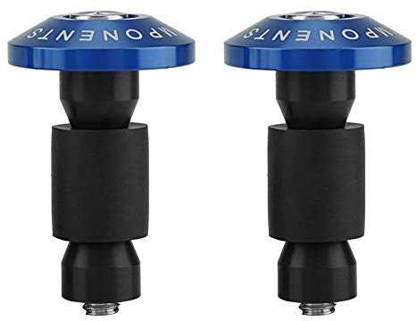 Motorrad Lenkerendkappe,KIMISS 1Pair Motorrad Lenkerende Schiebekappen Aluminiumlegierung Gummi Lenkerenden Universal für die meisten Motorräder mit 22 mm (7/8 Zoll) Durchmesser Lenkern(Blau)